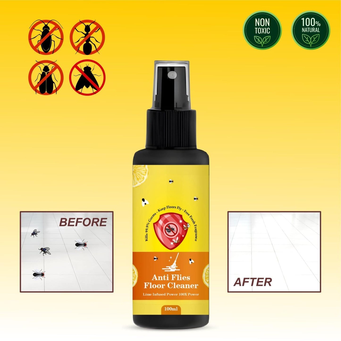 Anti Flies & Mosquito Floor Cleaner 4.9 /5⭐⭐⭐⭐⭐ Most Bought Product In India