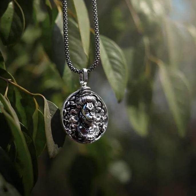 Mens's Silver Chain with Hanuman Pendant- Trusted by 28,591+ People