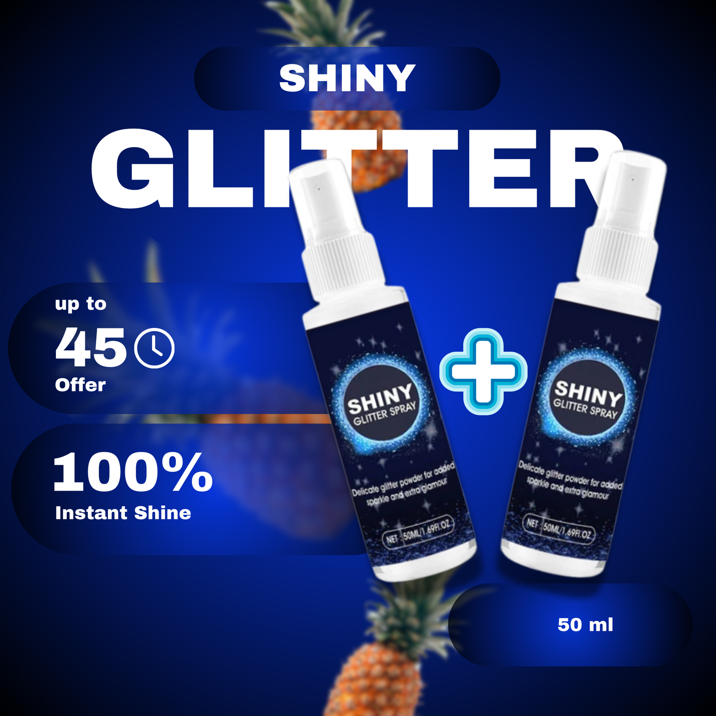 Body Glitter Spray, Shimmer Silver Glitter Hairspray for Women 50ML BUY 1 GET 1 FREE